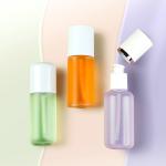 Round Essential Oil Pump Serum Bottle 50ml PET Plastic Dropper
