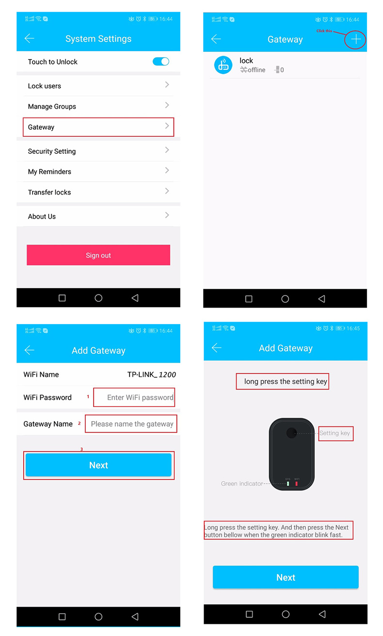 TT Lock Smart Fingerprint Door Lock S874 With Tuya APP Sliding Door Lock
