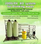 Industrial Reverse Osmosis RO Plant 2500LPH Stainless Steel Material 380V