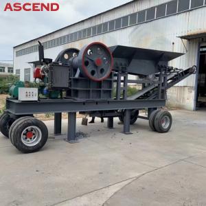 Wholesale Quarry Granite Jaw Stone Crusher 10 - 20tph Wheel Small Mobile PE400x600 from china suppliers