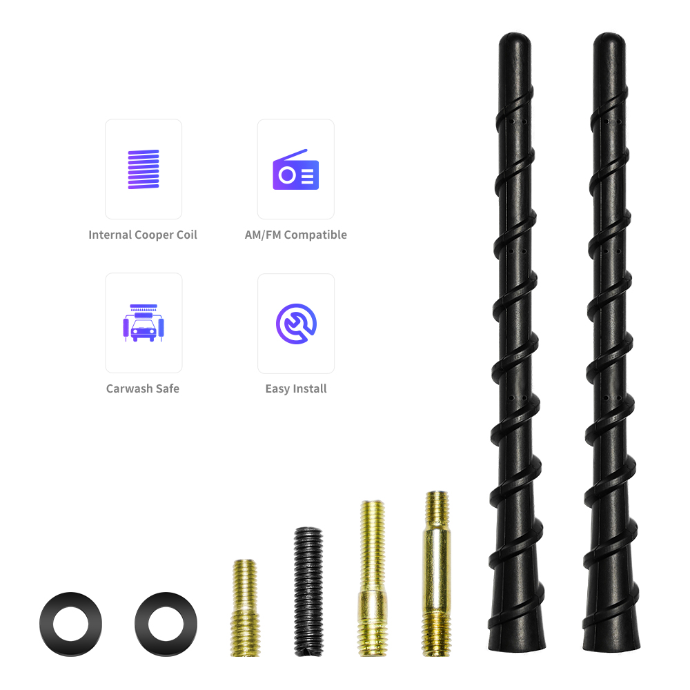 Universal Year 13 Inch ABS Roof Roofmount Rubber Topper Car Antenna with LED Light