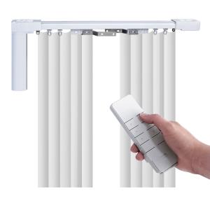 Wholesale Ceiling Mounted Motorized Electric Ripple Fold Curtain Track S Type Straight Smart Curtain from china suppliers
