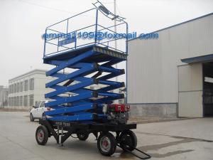 Wholesale 500kg SJY0.5-10 Scissor Lift Working Platform Hydraulic Lift with Diesel Engine from china suppliers