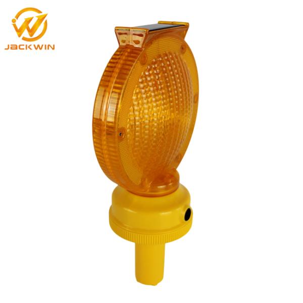 0.3W ABS Rechargeable Traffic Warning Lights / Amber Flashing Lights 185*95*325MM Solar Panel