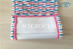 Red Blue White Color Yarn Dyed Microfiber Jacquard Pocket Shaped Mop Heads Mop