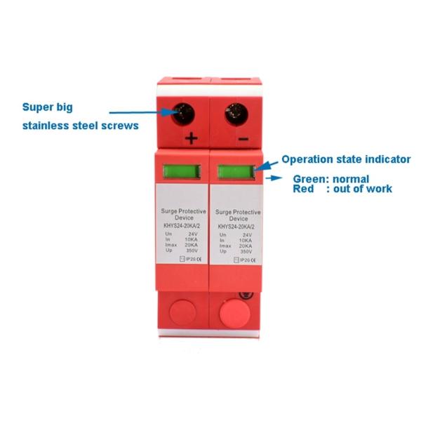 Flame Retardant 12V DC Surge Protector Device Compact Structure For Single Phase