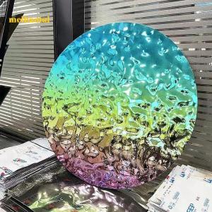 Wholesale Ss304 201 Rainbow Color Mirror Water Ripple Stainles Steel Sheet Deocration Ceiling from china suppliers
