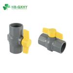 Water Supply Pn10 Plastic PVC Compact Ball Valve with Butterfly Handle Socket