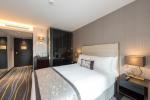 Italy Light luxury design Hotel interior room furniture Leather bed with Glossy