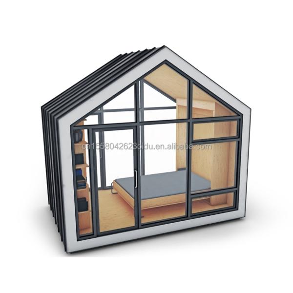 Modified Shipping Container Prefab House Triangle Roof and Stable Wood Foundation for Residential Steel Container Home