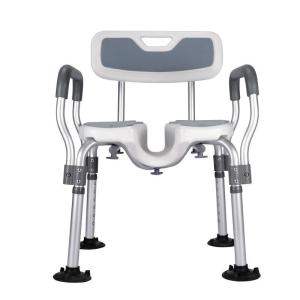 Wholesale Senior Friendly Bathroom Chair For Shower Adjustable Height Aluminium Bath Chair With Backrest from china suppliers