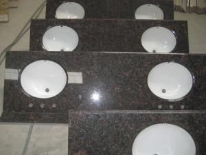 Wholesale Tanbrown vanity top with ceramic sink from china suppliers