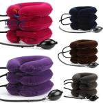 Full flannel cervical collar covers free size neck brace in red/purple/blue/grey