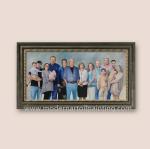 Family People Custom Oil Realistic Portrait Painting For Holiday Gift 40 Cm X 80