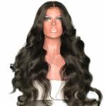 Full Lace 360 Human Hair Wigs Body Wave Natural Color Brazilian Remy Hair Medium