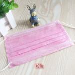 White Pink 3 Ply Protective Disposable Mask Bfe95