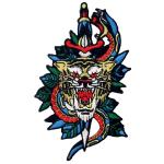 Farbric Tiger Patch Embroidered Animal Patch Iron On For Jeans Vests