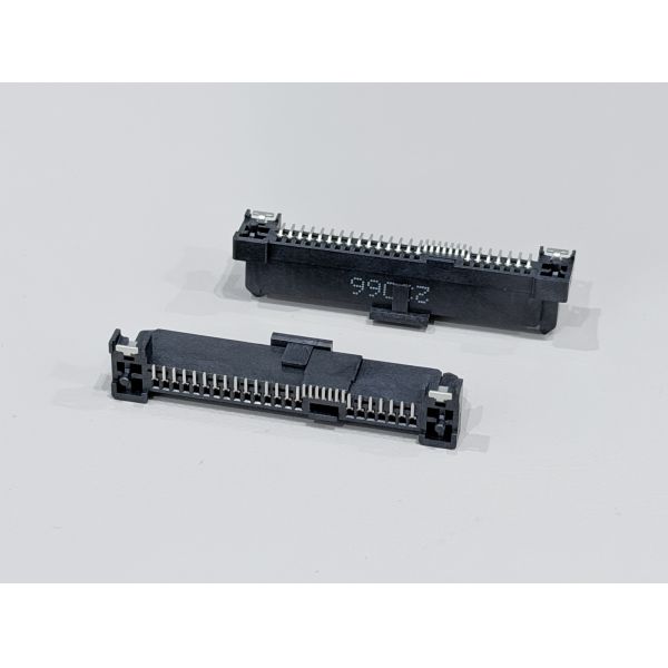 SAS 29P Female Connector, SMT, Gold-Plated 30U", High Durability for Data and Power Transmission, RoHS Compliant