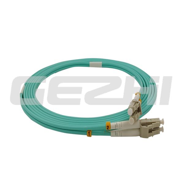 3.0mm Simplex Fiber Optic Patch Cord OM3 LC LC Aqua 1m Multimode
