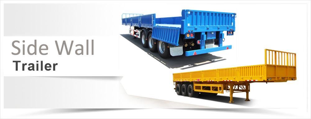 Stake Semi Trailer 3 Axles Sidewall Semi Truck Trailers for Cargo Transport Logistics