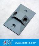 Three Holes Electrical Weatherproof Rectangular Covers Aluminum Gaskets & Screws