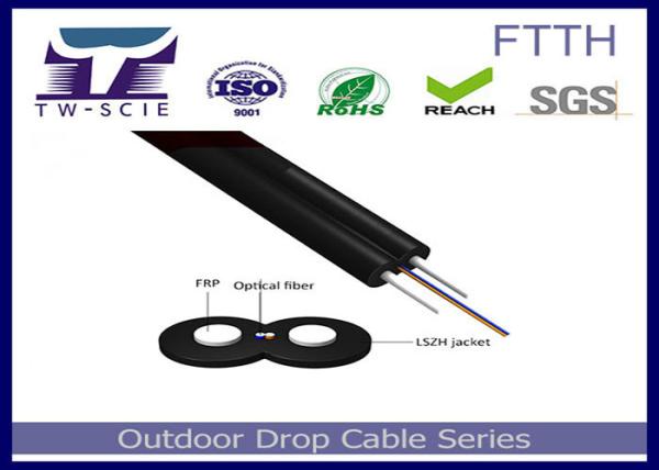 LSZH Sheath Indoor Fiber Optic Cable Kevlar Yarn Material Strength Member-FTTH