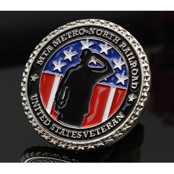 Customized zinc alloy die casting American souvenir medal promotional activities paint logo pictures Yiwu wholesale