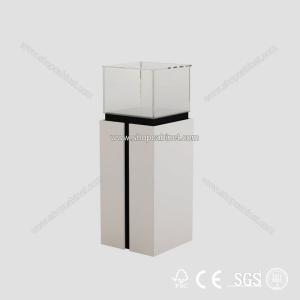 Wholesale white glass rotating jewelry display stand showcase from china suppliers