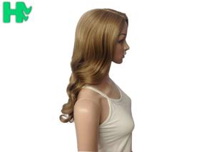 Wholesale Deep Wave Dark Blonde Color Long Synthetic Wigs 24 Inch Heat Resistant Fiber from china suppliers