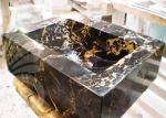 Gold Black Portoro Marble Slab , Marble Slab For Kitchen / Bath Worktop