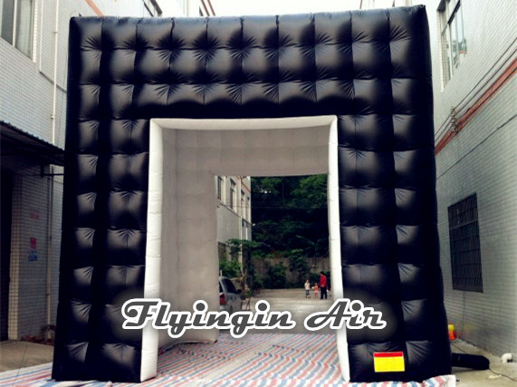 Black Exhibit Tunnel, Inflatable Advertising Tent for Advertisement