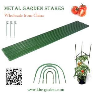 Wholesale plastic coated steel tomato stakes with antiskid surface and pointed end from china suppliers