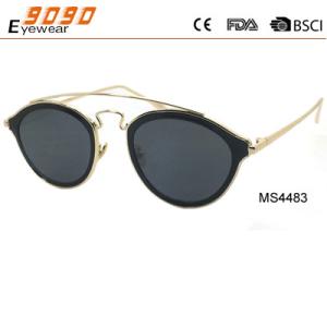 Wholesale Men's sunglasses with metal frame, new fashionable designer style, UV 400 Protection Lens from china suppliers