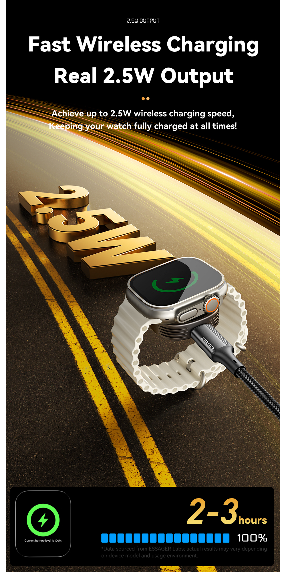 Magnetic Wireless Watch Charger Tarnish Color 5V/2A ES-WC13 Series
