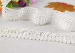 Milk Silk Polyester Embroidered Lace Trim For Dress / Garments Indian Style