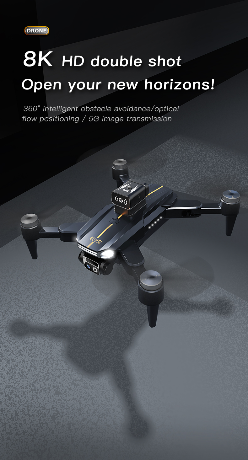 Js26 Foldable Entertainment Drones Beginner Operator Skill Level Optical Flow and One Key Takeoff / Landing for Hiking