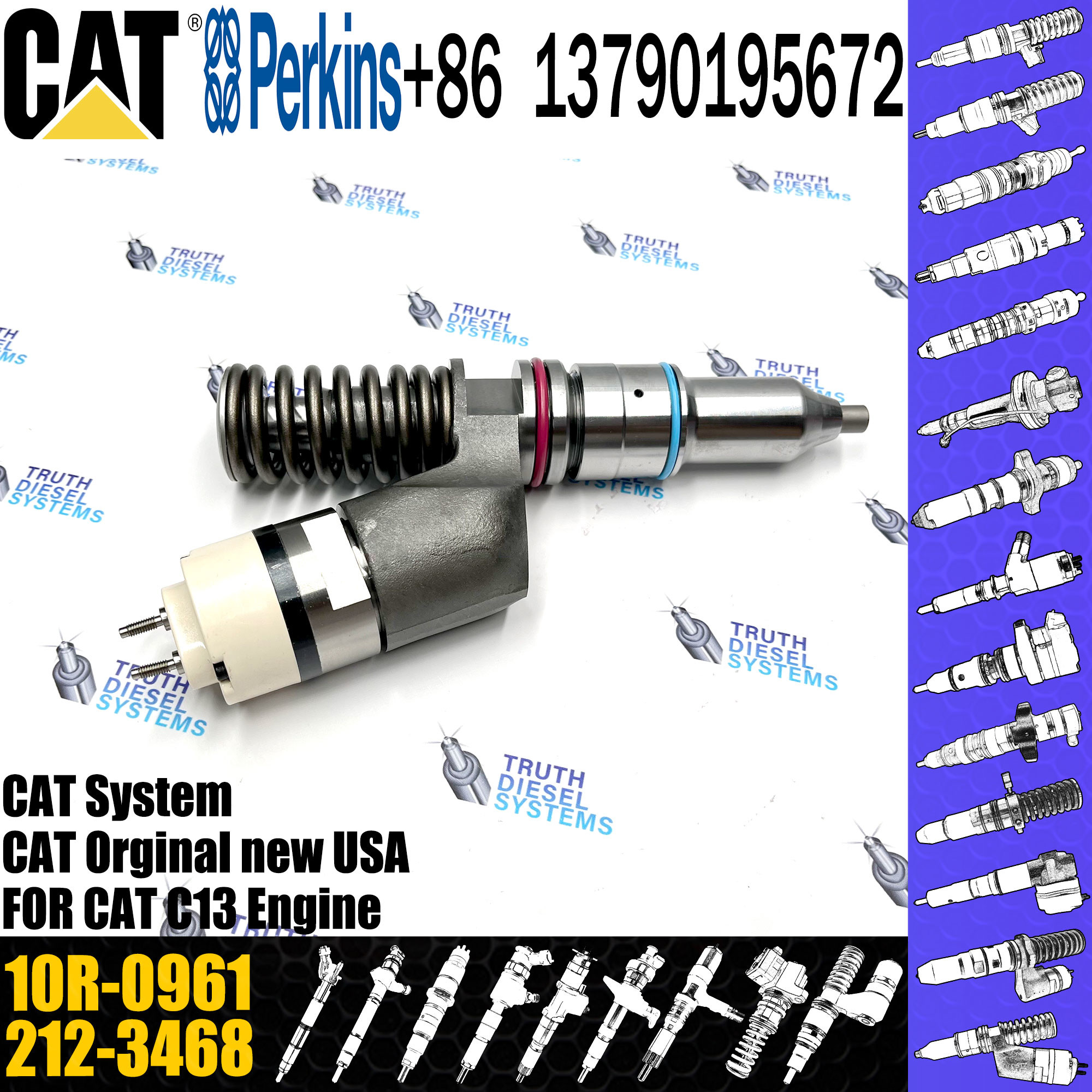 Common Rail Injector 317-5279 10R-0961 292-3666 239-4908 249-0712 10R-3147 10R-3262 For Caterpillar