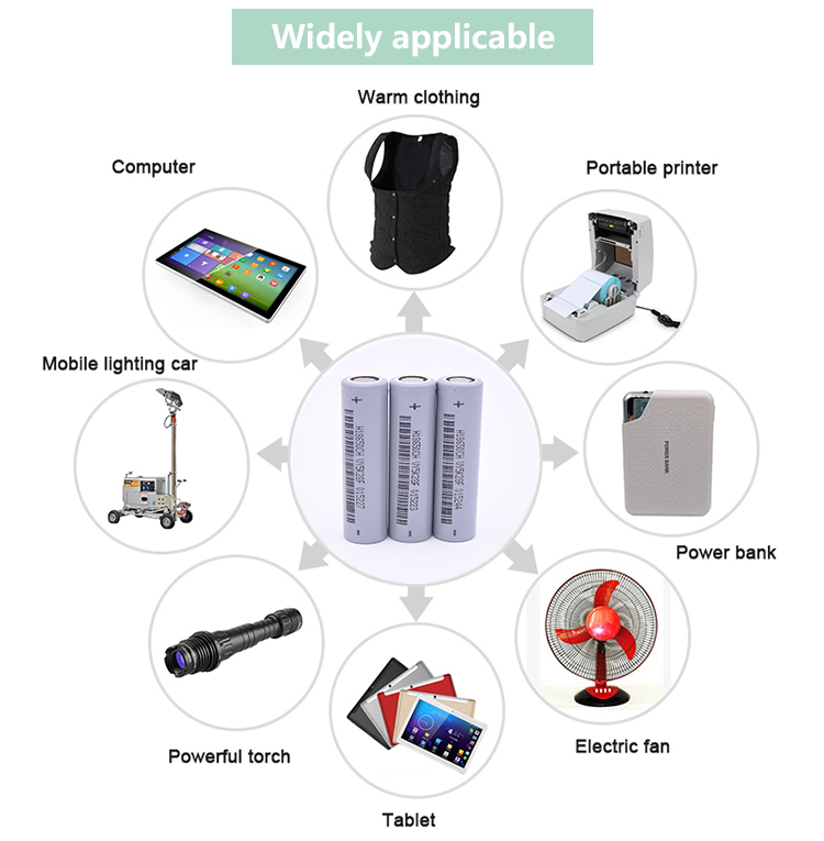 Deep Cycle Rechargeable Li Ion Battery 18650 2600Mah 3.7V Cylindrical Lithium Ion Battery Cell