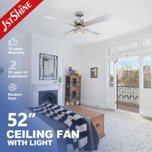 Wholesale Soundless 50HZ Living Room Ceiling Fan With Light Four MDF Blade from china suppliers