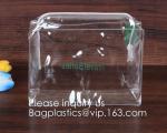 Transparent Plastic Cosmetic Organizer Bag Pouch With Zipper Closure,Travel