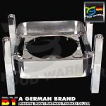 Small Catering Chafing Dish With Compact Storage Stackable Square Tube Footing