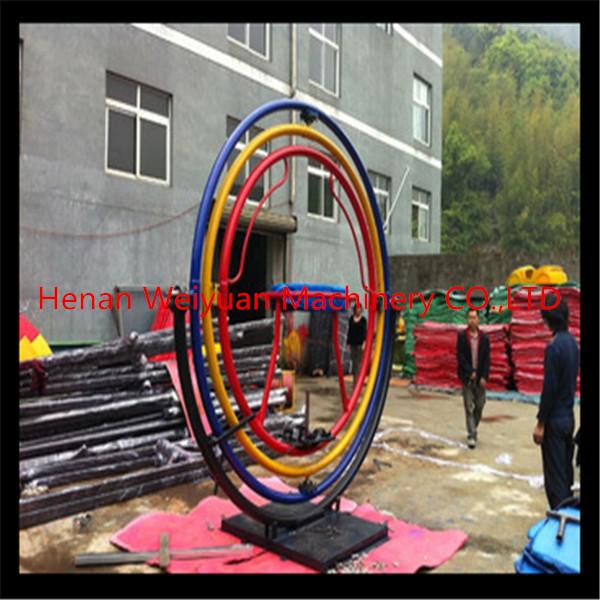 newest gyroscope at low price/ rotating human gyroscope with trailer/outdoor human gyroscope for sale