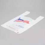 American Flag Pattern T Shirt Shopping Bags Heavy Duty HDPE Material