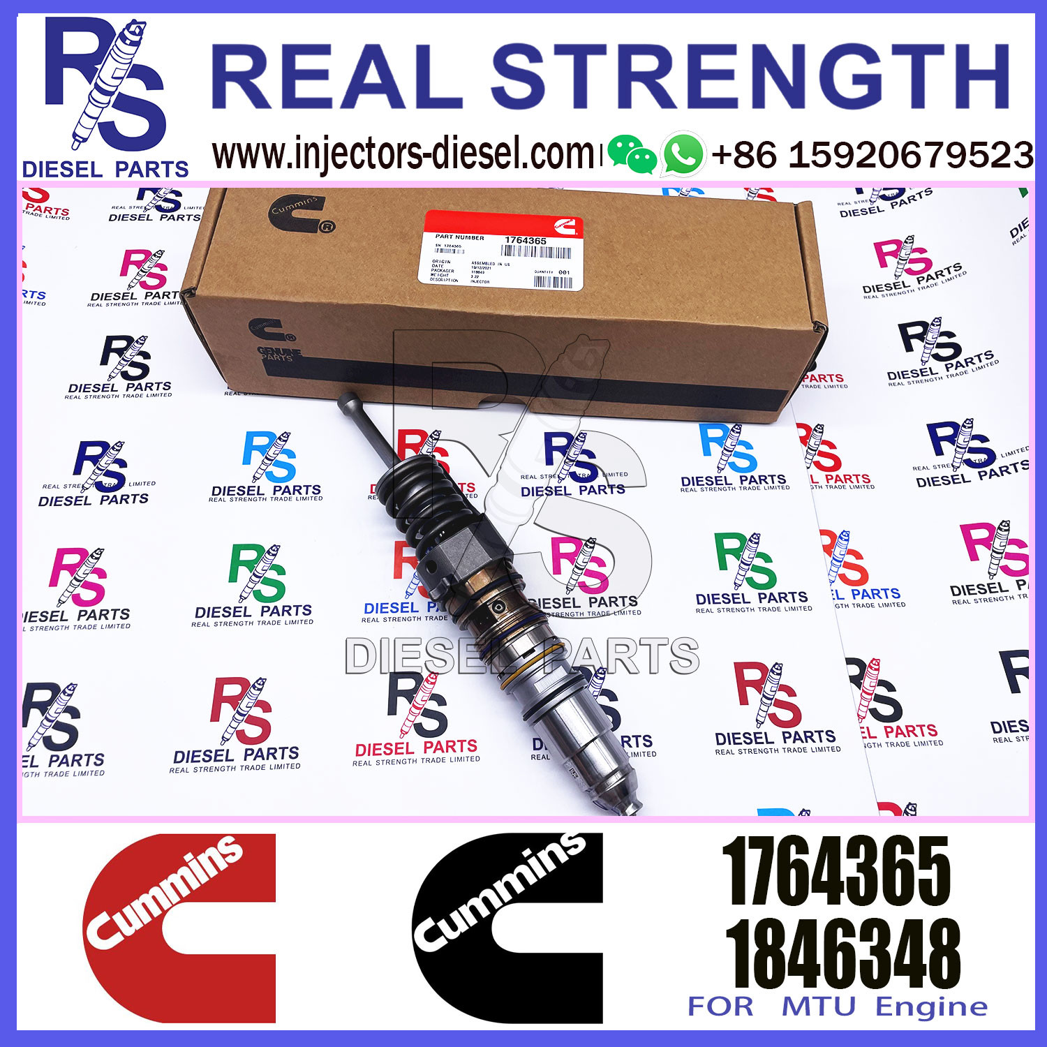 Diesel Injector Unit Injector 1473430 4076912 1521978 3331153 1764365 For Cummins Engine