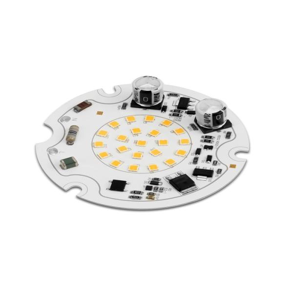 Customized design solution driverless round led PCB module with driver on board 100lm/w AC120V/AC230V