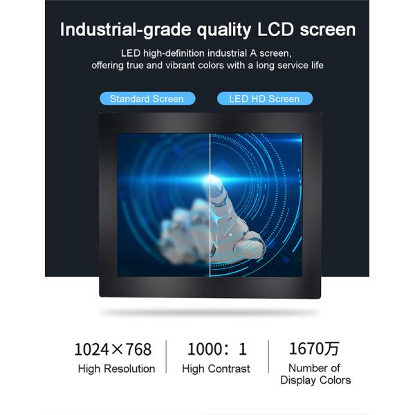 Rear-mount Industrial Touch Screen All-in-one PC Linux Win-dows Android IP65 Waterproof RS232 Embedded Display