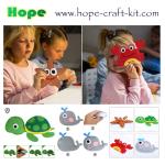 Felt Nonwoven Cloth Sewing with Safe Plastic Niddles for Kids Children Creative