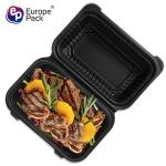Eco-friendly food grade cornstarch plastic black biodegradable microwave food