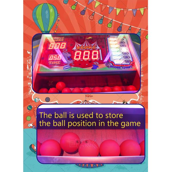 Fiberglass Redemption Game Machine Toss Coin Hit Clown Arcade Game Machine