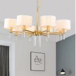 E14 Light Source White Gold Modern Pendant Light for Bedroom